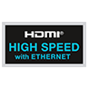 High-Speed HDMI Cable with Ethernet - HDMI to Micro HDMI Connector - 4K at 30Hz, 10.2 Gbps - 2m - Black