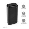 Nedis Externe Powerbank - 32000 mAh, 2 uitgangen USB-C/USB-A, PD 65W