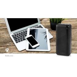 Batterie de secours externe Nedis - 32000 mAh, 2 sorties USB-C/USB-A, PD 65W