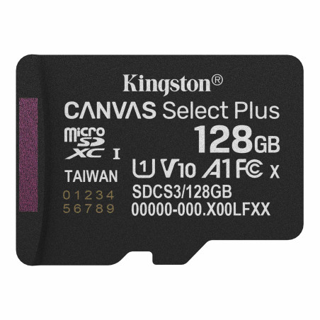 Kingston Canvas Select Plus 128 Go – Carte microSD UHS-I