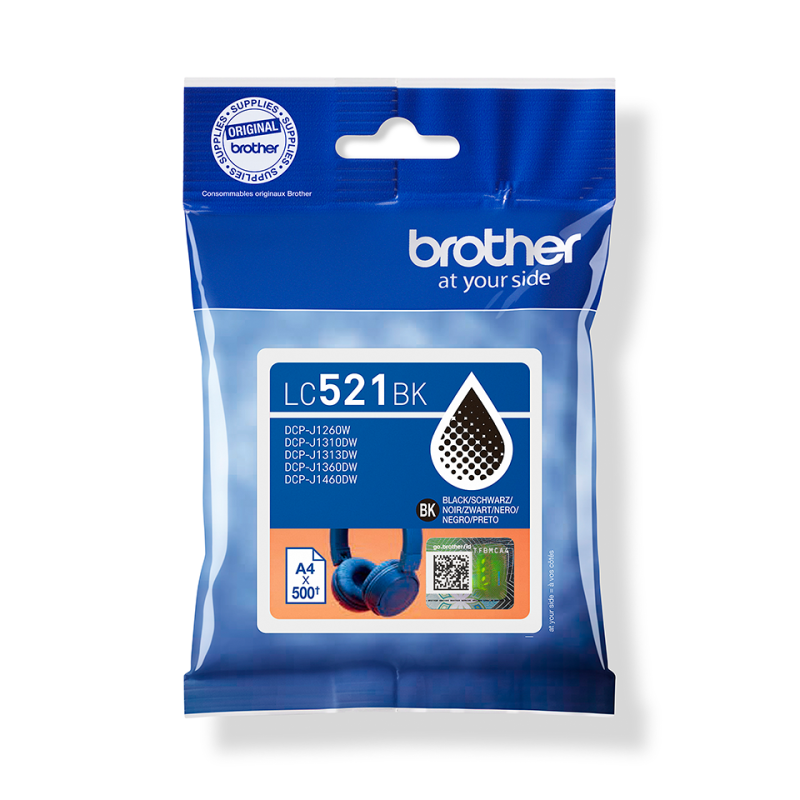 Brother LC-521BK – Original Black Ink Cartridge