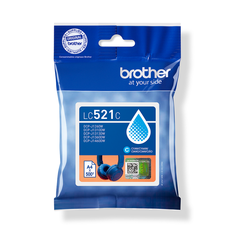 Brother LC-521C – Original Cyan Ink Cartridge