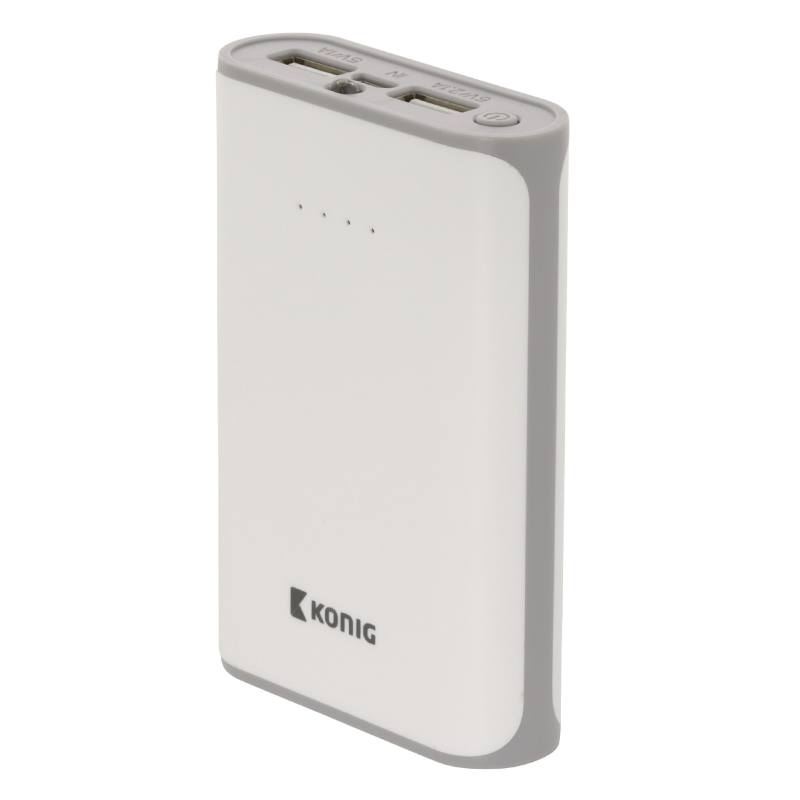 König Batterie de secours pour telephone 15000 mAh USB Blanc