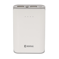 König Batterie de secours pour telephone 15000 mAh USB Blanc