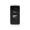 Nedis Chargeur 4.8 A 2 sorties USB-A et USB-C™ Noir