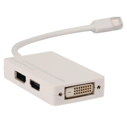 Kabel Mini-DisplayPort Male - DisplayPort Female / DVI-D 24+1 / HDMI Female 0.20 m Wit