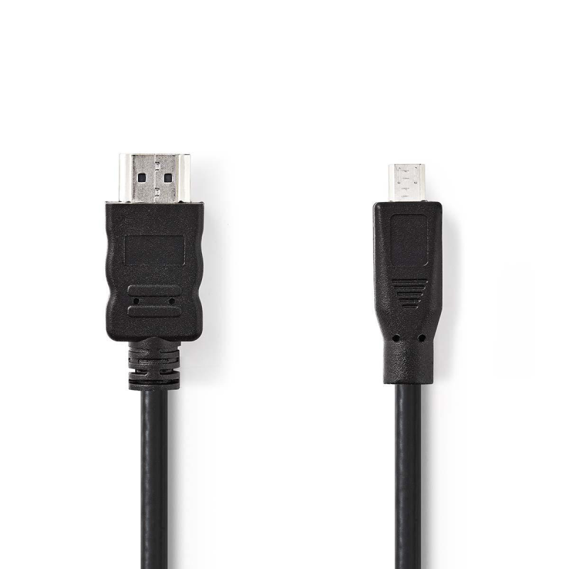 High Speed HDMI™ Cable with Ethernet HDMI™ Connector - HDMI™ Micro Connector 2.0 m Black